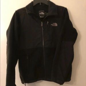 Black fleece north face jacket